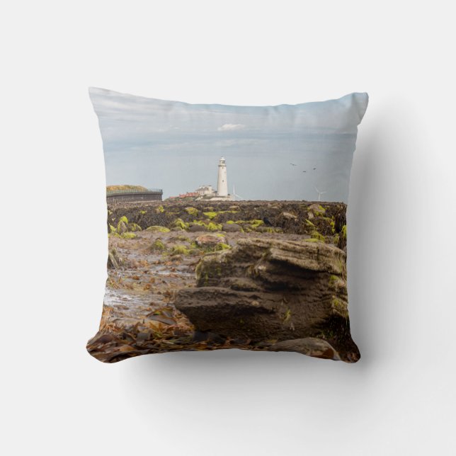 Whitley Bay lighthouse  Kissen (Vorderseite)