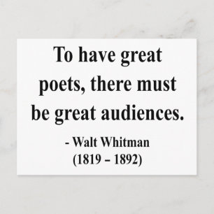 Whitman Quote 12a Postkarte
