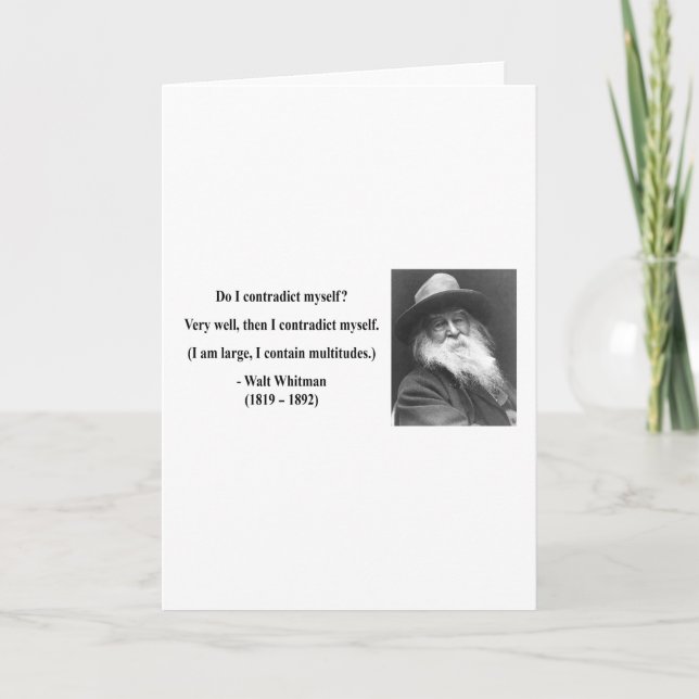 Whitman Zitat 6b Karte (Vorderseite)