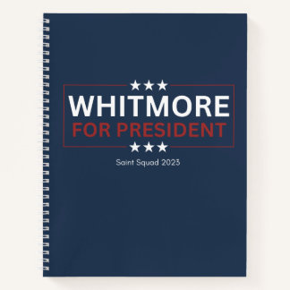 Whitmore für Präsident Notebook Notizbuch