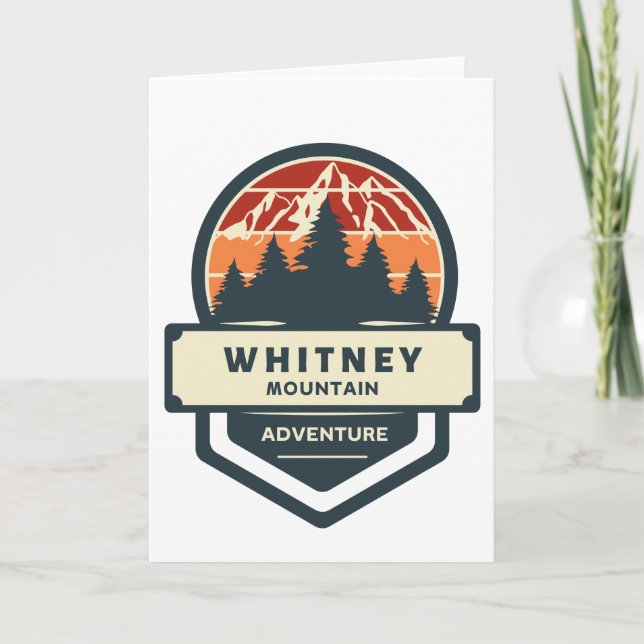 Whitney mountain peak climbing and hiking karte (Vorderseite)