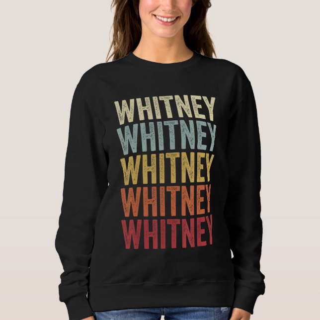 Whitney Texas Whitney TX Retro Vintage Text Sweatshirt (Vorderseite)