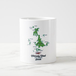 Whitsunday Islands Australien Kartenposter Jumbo-Tasse