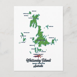 Whitsunday Islands Australien Kartenposter Postkarte
