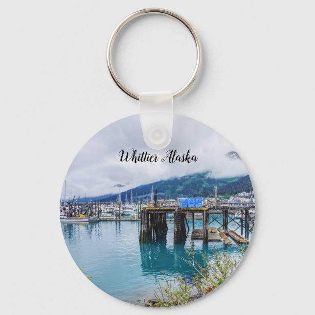 Whittier Alaska Hafen Schlüsselkette Schlüsselanhänger (Vorderseite)