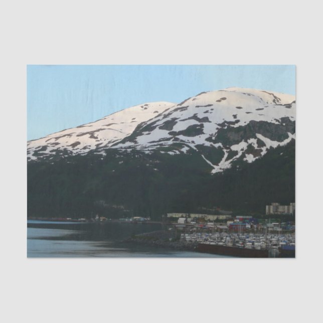 Whittier bei Dusk Landschaftlich Alaska Fotografy Seidenpapier (Vorderseite)
