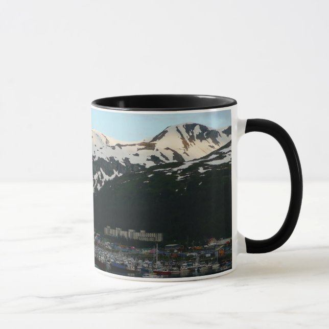 Whittier bei Dusk Landschaftlich Alaska Fotografy Tasse (Rechts)