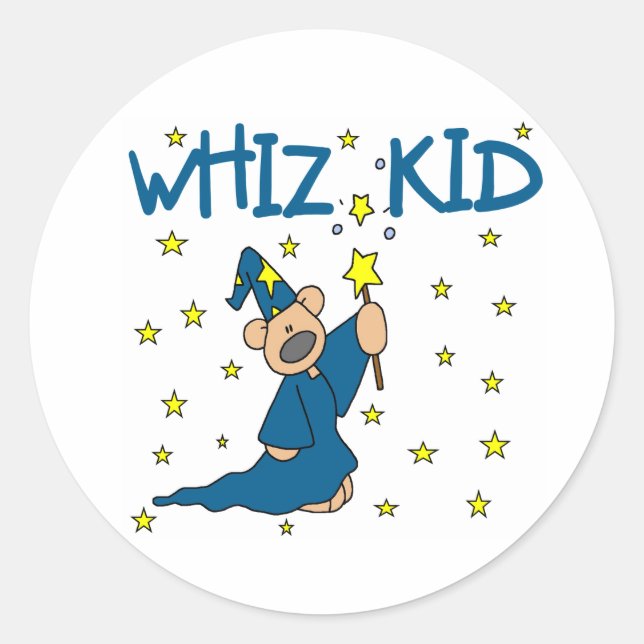Whiz Kid Runder Aufkleber (Vorderseite)
