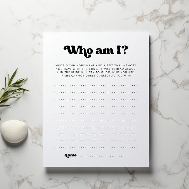 Who am I Bridal Shower Game (Von Creator hochgeladen)