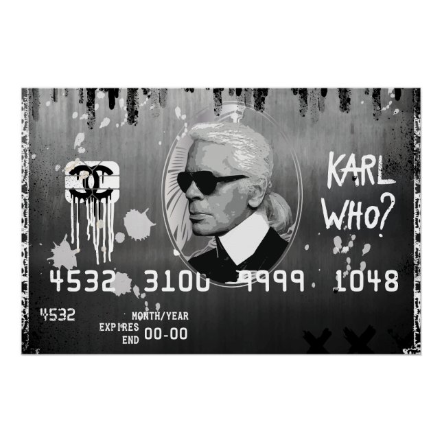 “WHO?” (Black Card Pop) Poster (Vorderseite)
