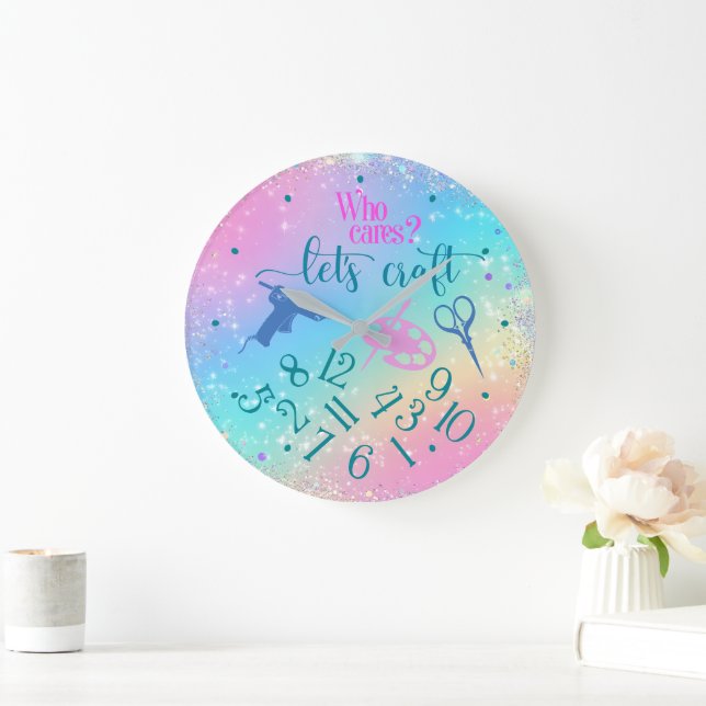 Who Cares  Große Wanduhr (Zuhause)