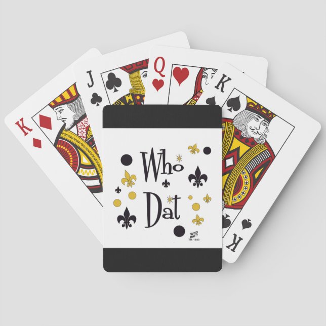 Who Dat t-shirts Spielkarten (Rückseite)