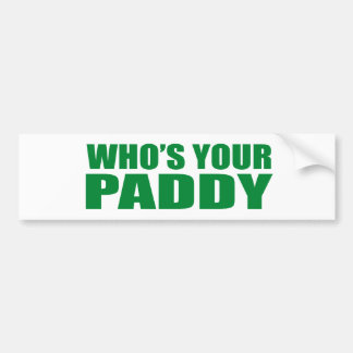 WHO ist IHR PADDY? Autoaufkleber