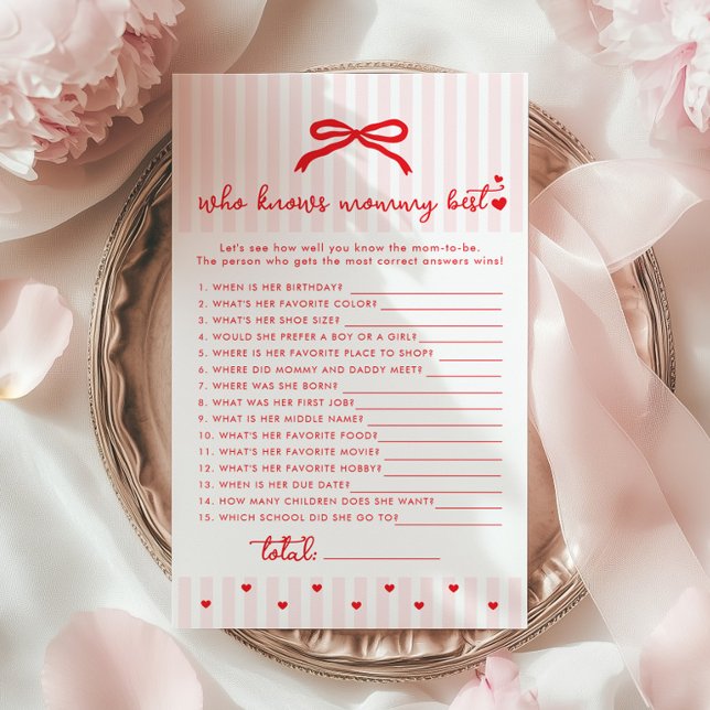 Who knows mommy best red heart Valentines day game (Von Creator hochgeladen)