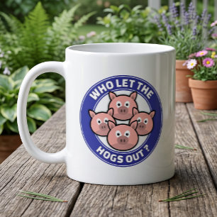 Who Let The Hogs Out - Lustige Retro-Song-Parodie Tasse