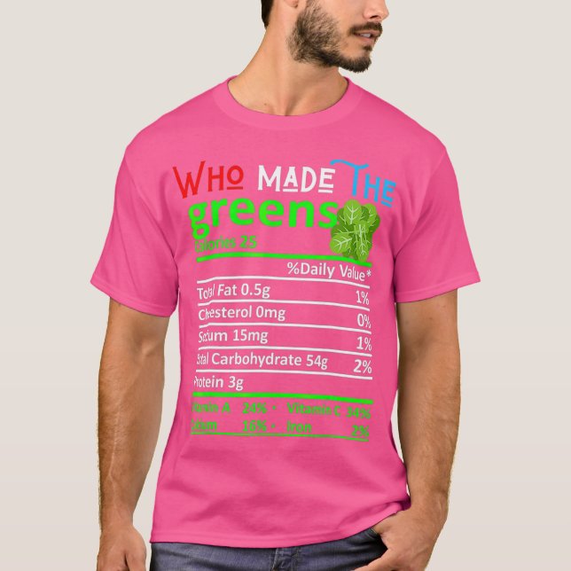 Who Made The Greens Soul Food Black Family BBQ T-Shirt (Vorderseite)