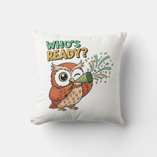 Who’s Ready? – Party Owl Christmas Edition Kissen