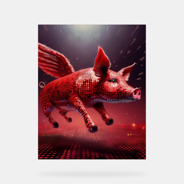 Who Says Pigs Can't Fly! Chile Acrylschild (Vorderseite)