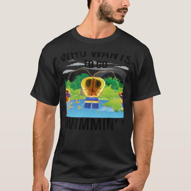 Who Wants To Go Swimmin' Medical Lab Tech Microsco T-Shirt (Vorderseite)
