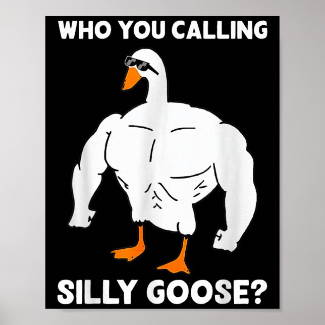 Who You Calling Silly Goose Funny Gym Meme  Poster (Vorne)