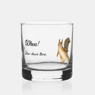 Whoa! Langsam, Eichhörnchen Anpassbarer Text Whiskyglas