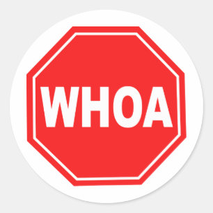 Whoa Runder Aufkleber
