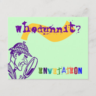 Whodunnit Mystery Party Sherlock Detection Einladu Einladung