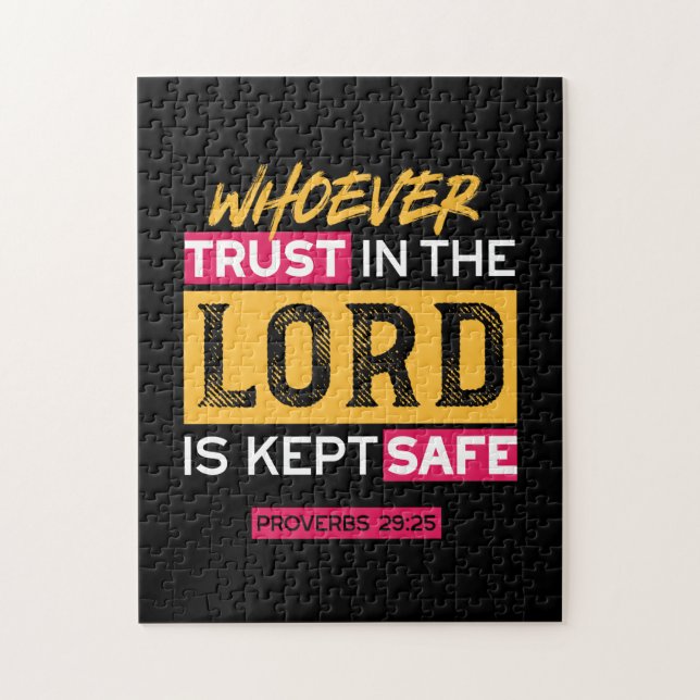 Whoever Trusts in the Lord Is Kept Safe Quote (Vertikal)