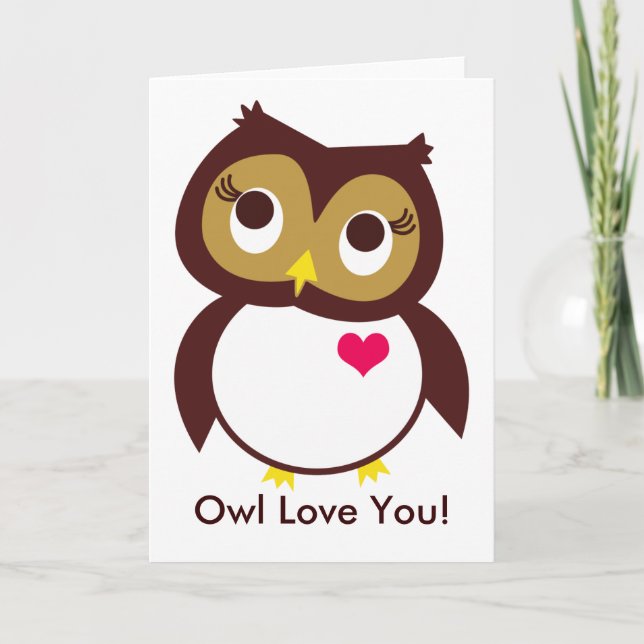 Whoo Liebe dich Karte (Vorderseite)