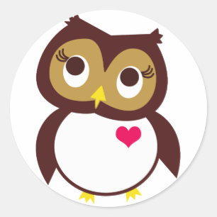 Whoo Liebe dich Runder Aufkleber