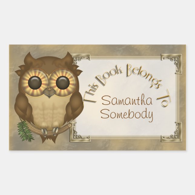 Whoolion Die Niedlichen Owl Buchzeichen Stickers (Vorderseite)