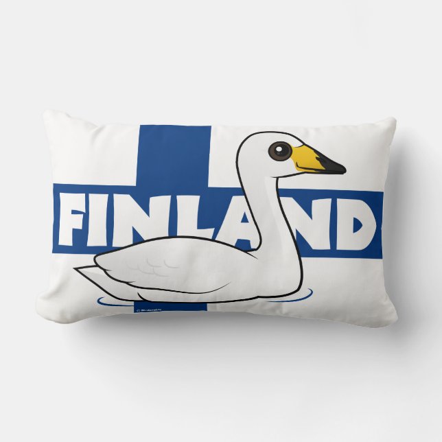 Whooper-Schwan von Finnland Lendenkissen (Vorderseite)