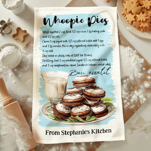 Whoopie Pies Rezept Personalisiert Geschirrtuch (Von Creator hochgeladen)