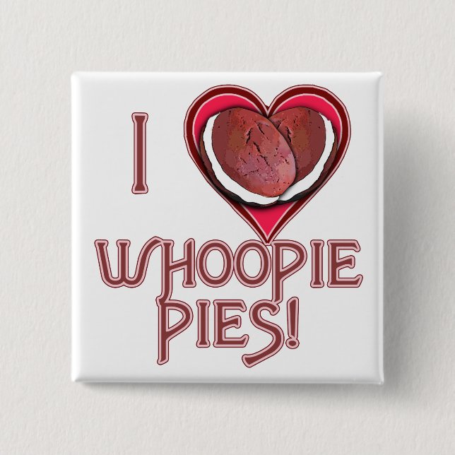 Whoopie Torten-Liebe-Kleid, Schürzen, Geschenke Button (Vorderseite)