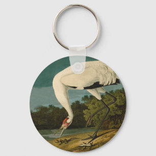Whooping Crane Audubon Bird Painting Schlüsselanhänger