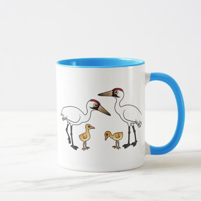 Whooping Kran-Familie Tasse (Rechts)