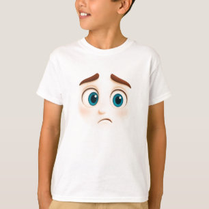 Whoops… besorgtes blauäugiges Emoji-T-Shirt T-Shirt
