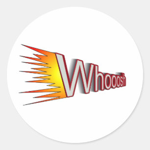 whoosh runder aufkleber