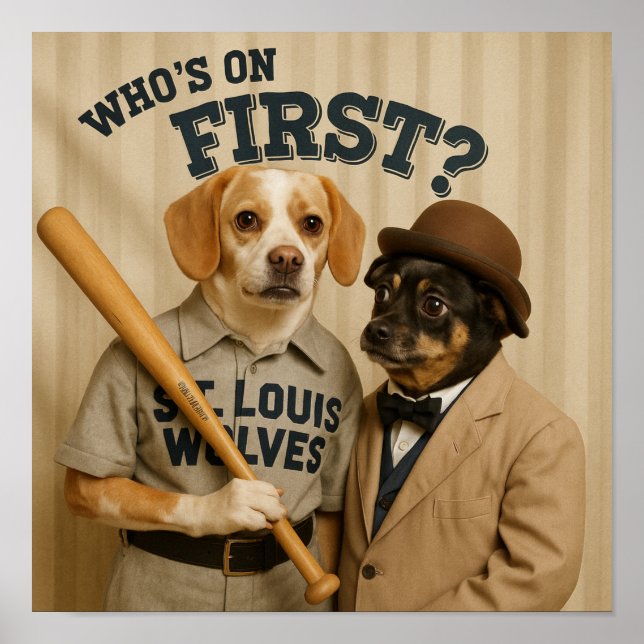 "Who's On First?" Poster (Vorne)