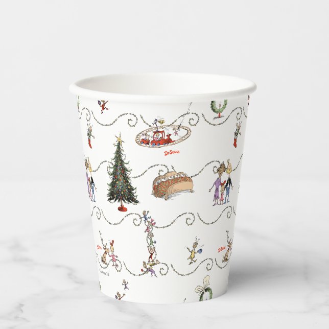 Whoville Christmas Garland Celebration Pappbecher (Vorderseite)