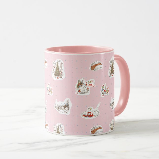 Whoville-Weihnachts-Miniaturmuster Tasse (VorderseiteRechts)