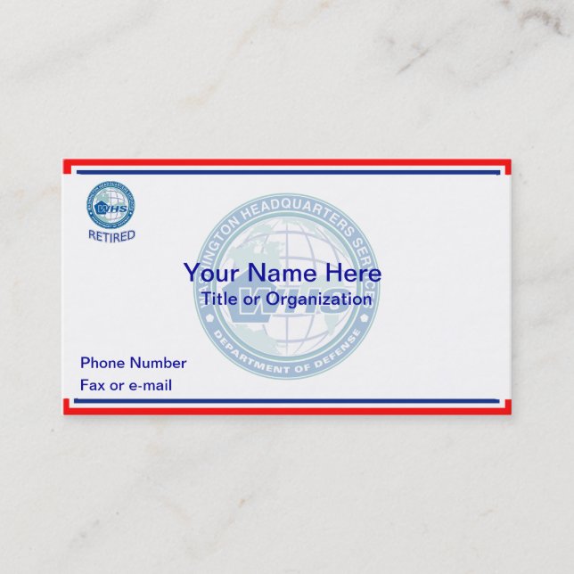 WHS Cartes de visite retraités (Devant)