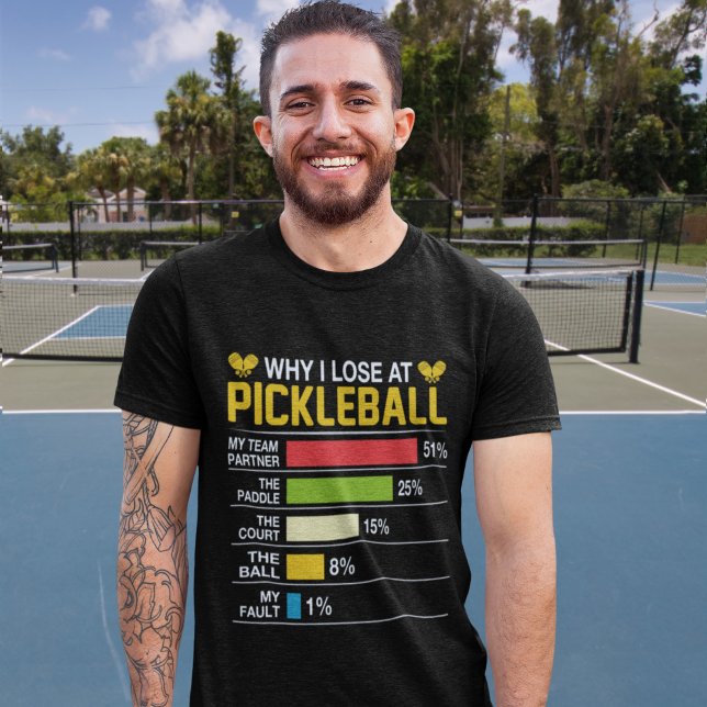 Why do I lose at pickleball? Funny Pickleball  T-Shirt (Von Creator hochgeladen)