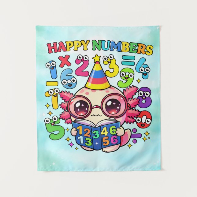 Why Was 6 Afraid of 7 Funny Math Design Wandteppich (Vorderseite)