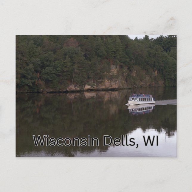 WI Dells Wisconsin Boat Tours Postkarte (Vorderseite)