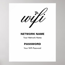 Wi-Fi-Details und Kennwort für benutzerdefinierte Poster