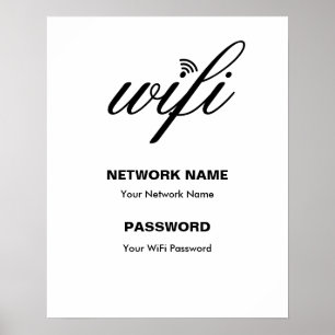 Wi-Fi-Details und Kennwort für benutzerdefinierte  Poster