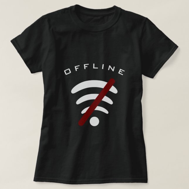 Wi-Fi Free Zone T - Shirt Offline - Benutzerdefini (Design vorne)