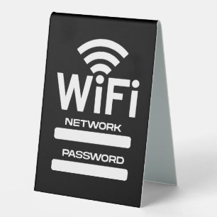 Wi-Fi-Netzwerk Tischaufsteller
