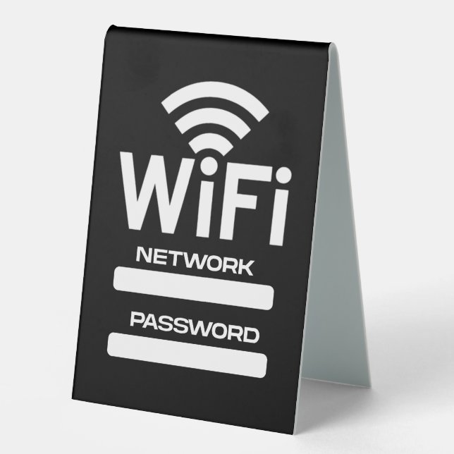 Wi-Fi-Netzwerk Tischaufsteller (Vorderseite)